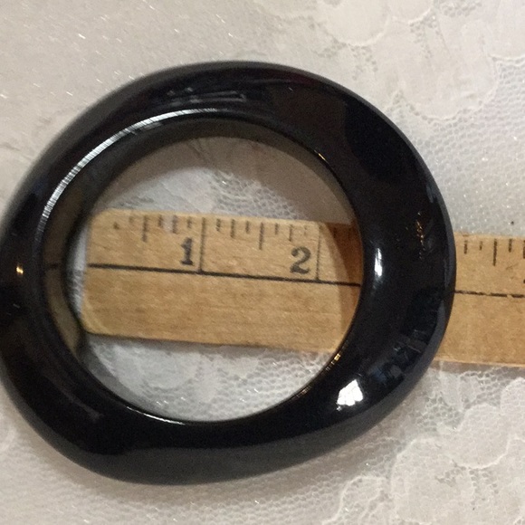 Black and Purple Plastic Bangle Bracelets - Picture 5 of 5